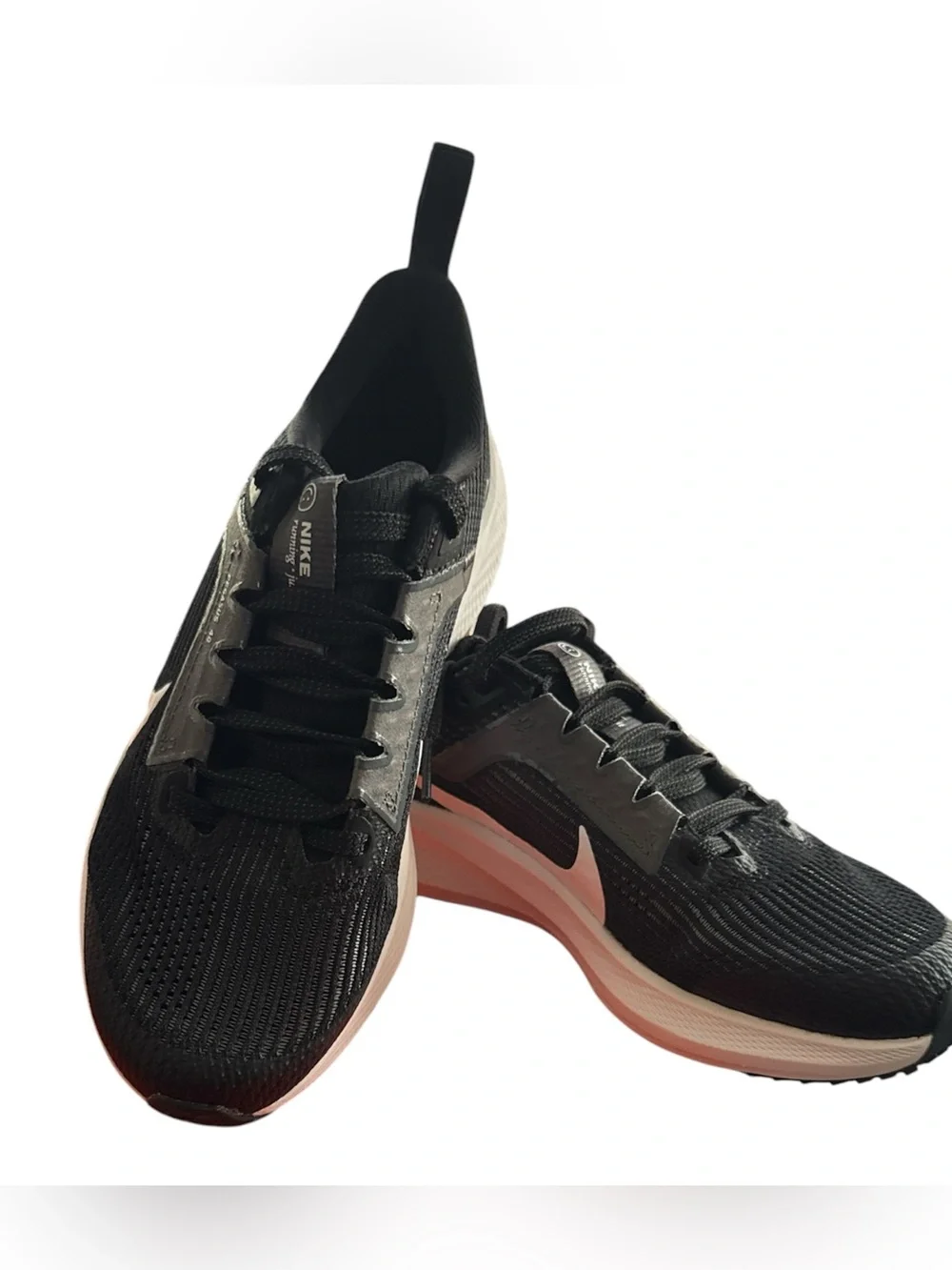 Nike Women’s Black Running Shoes with White and Pink Sole